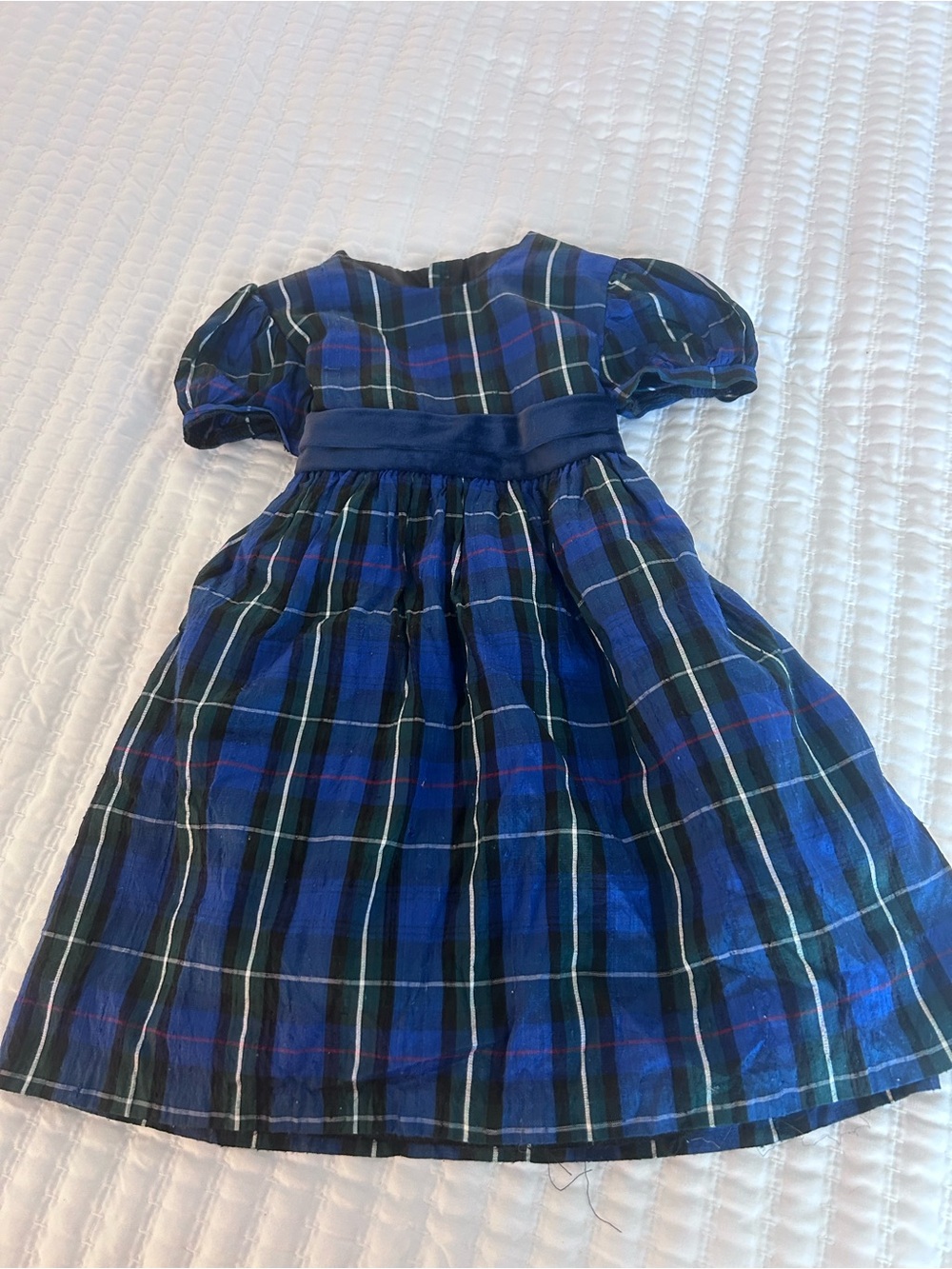 Silk Gil’s Tartan Made in Britain - Blue & Black. Size 4T